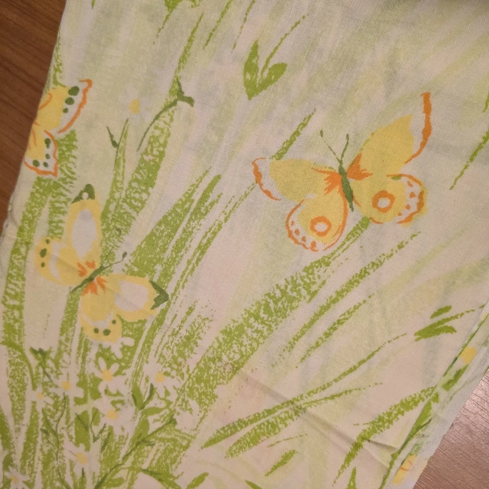 vintage Bibb No Iron Muslin flat sheet from the 1970s